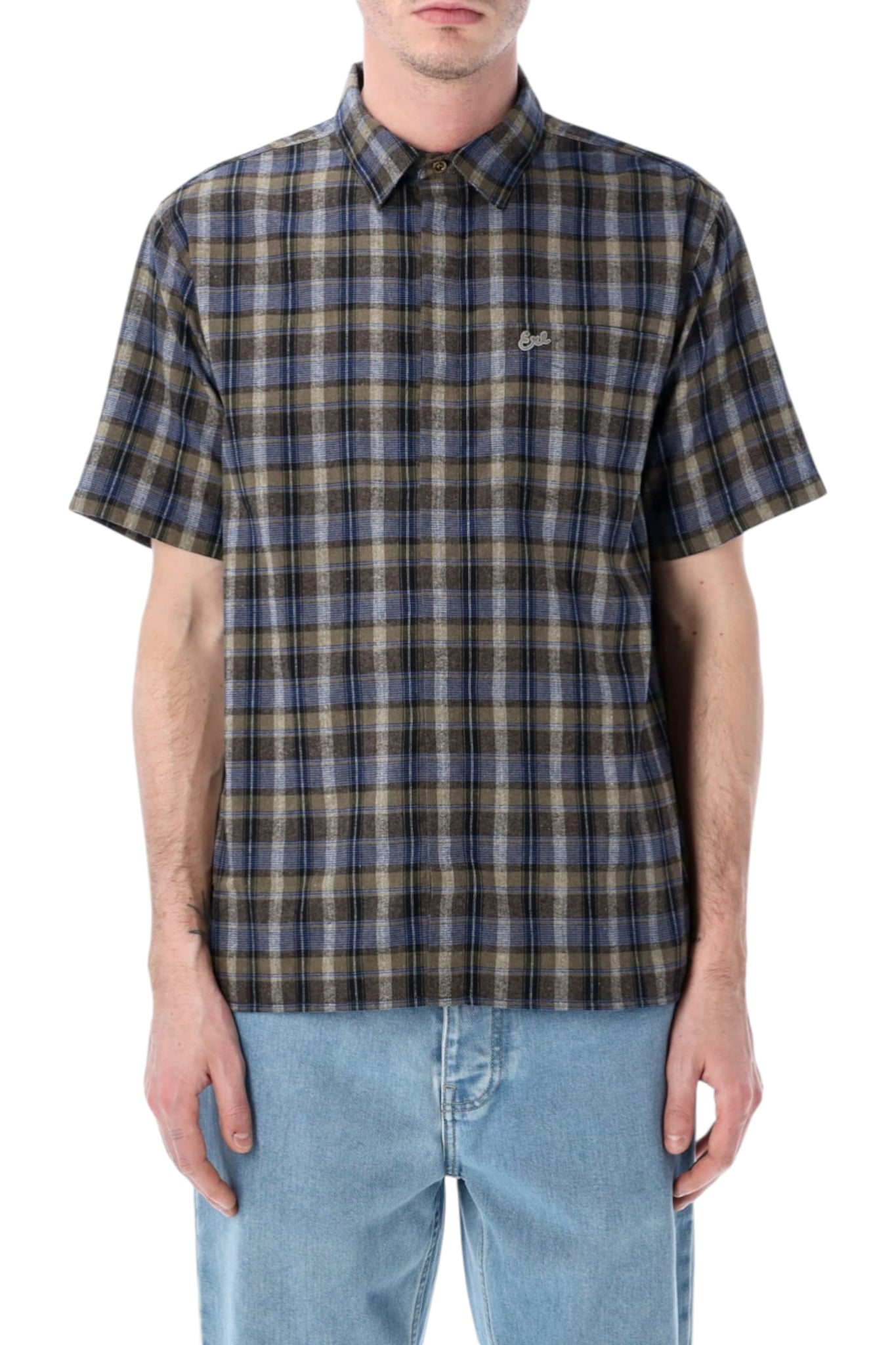 ERL Grey Check Short Sleeve Shirt