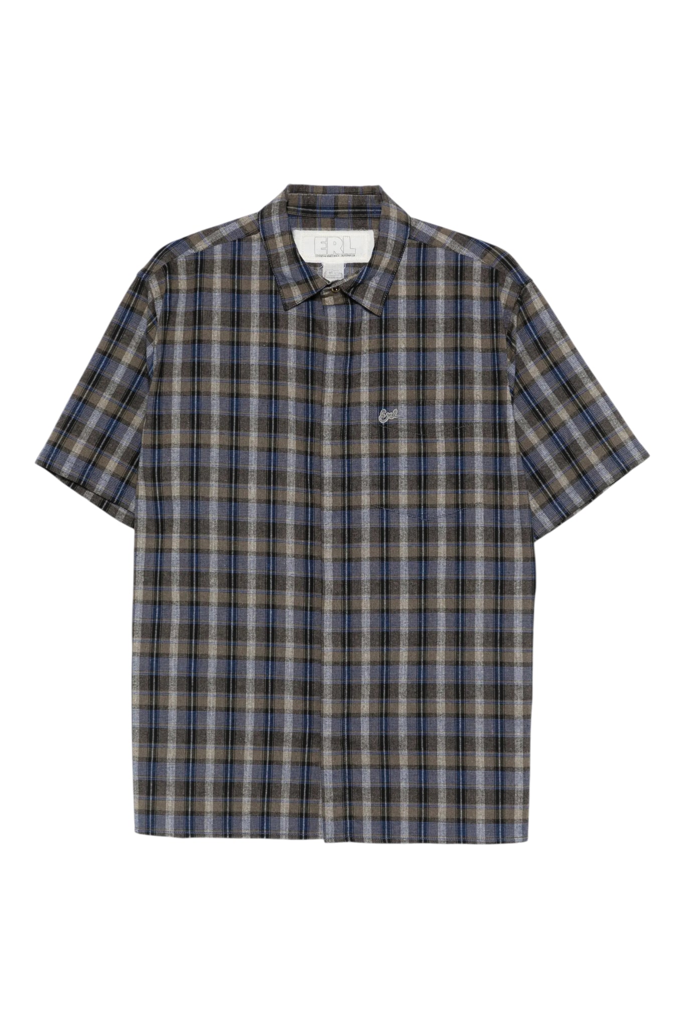 ERL Grey Check Short Sleeve Shirt