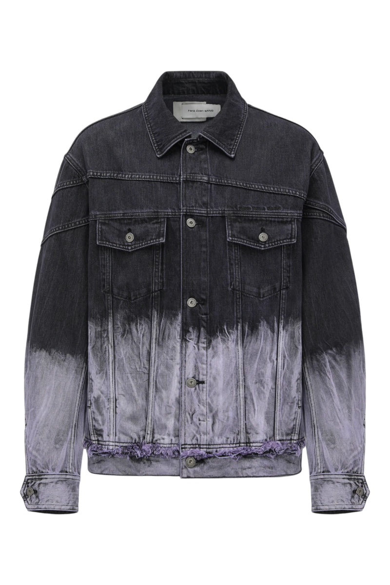 Feng Chen Wang Deconstructed Tie Dye Denim Jacket