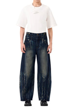 Feng Chen Wang Gradient Tie Dye Denim Trousers