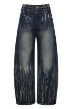 Feng Chen Wang Gradient Tie Dye Denim Trousers