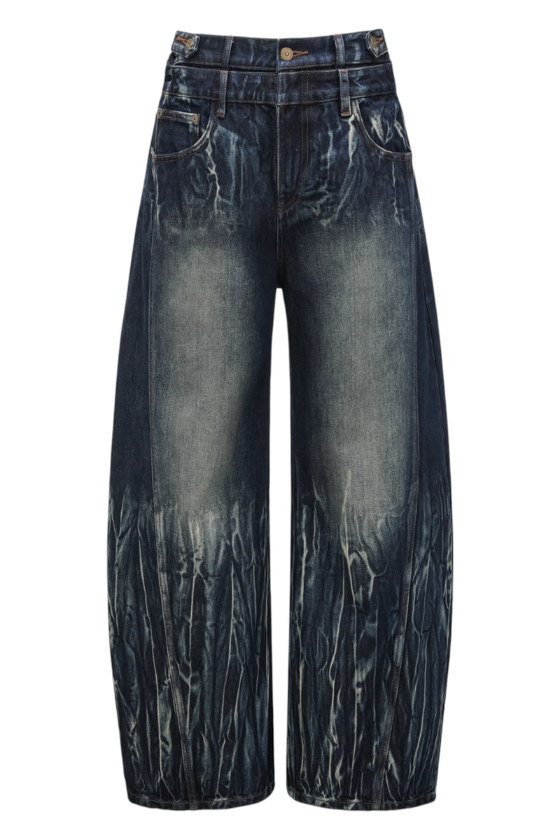 Feng Chen Wang Gradient Tie Dye Denim Trousers
