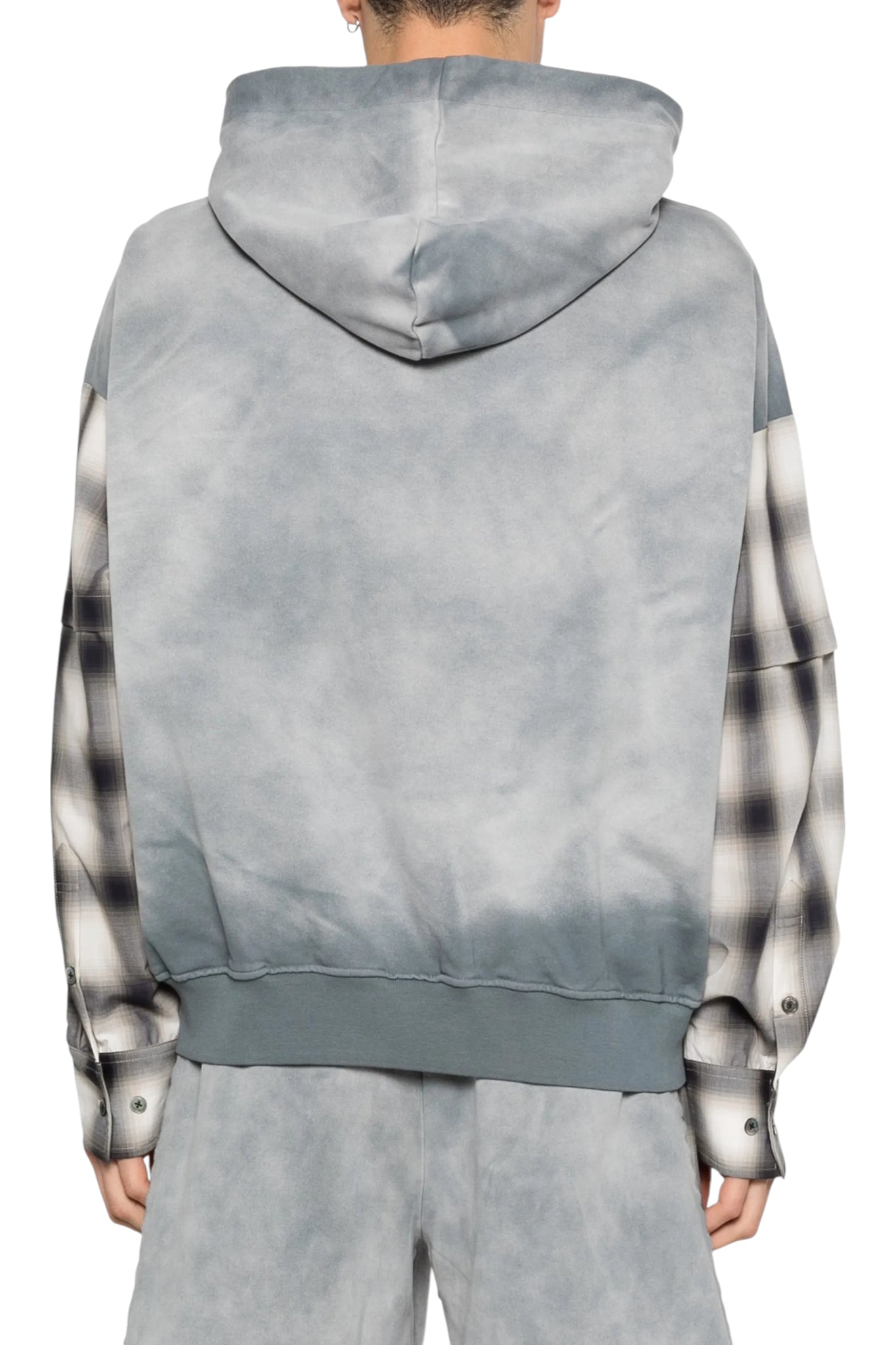 Feng Chen Wang 2 In 1 Hoodie With Check Sleeve