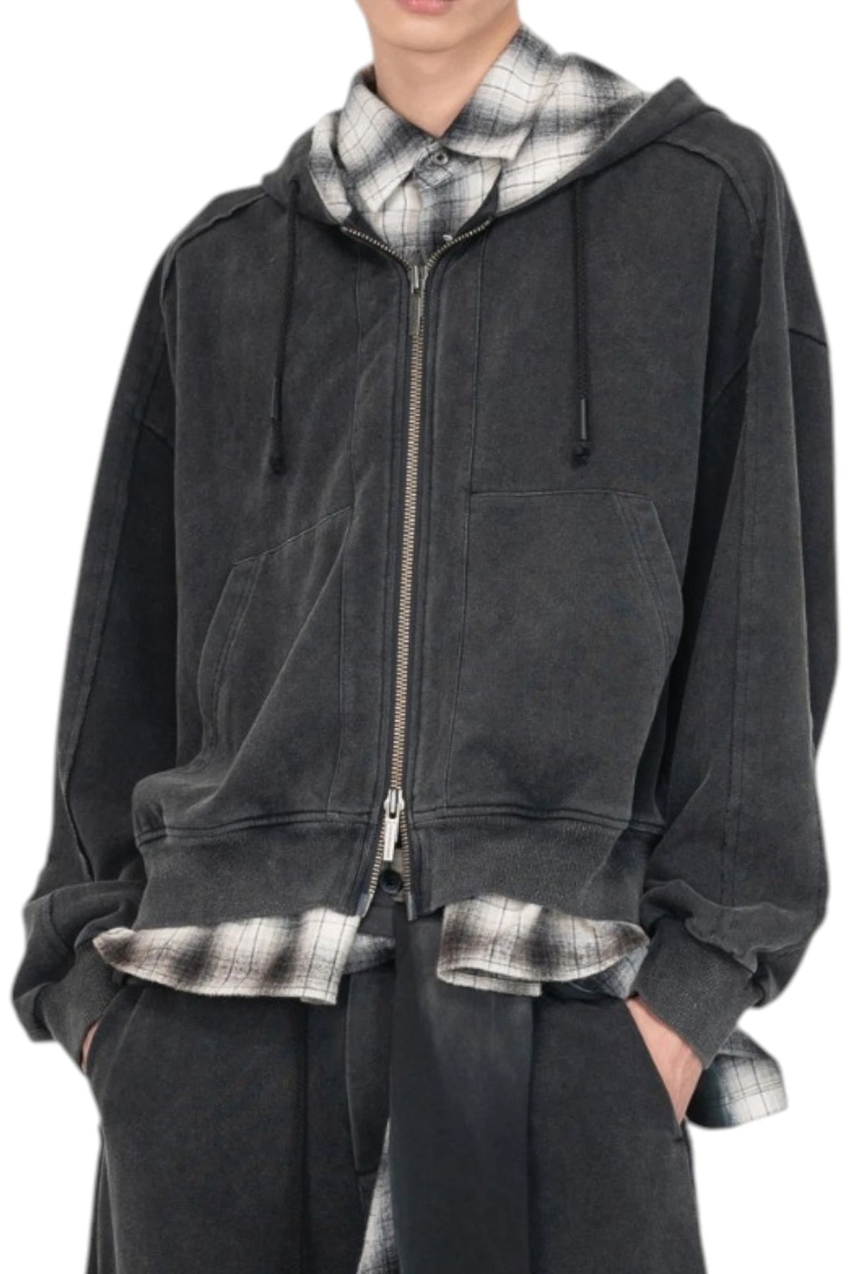 Feng Chen Wang Black Two-In-One Hoodie