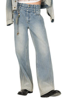 Feng Chen Wang Cargo Trousers In Spray Painted Nylon