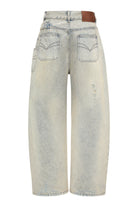 Feng Chen Wang Light Blue Washed Deconstructed Denim Pants