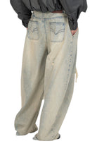 Feng Chen Wang Light Blue Washed Deconstructed Denim Pants