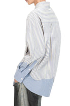 Feng Chen Wang Striped Patchwork Long-Sleeve Shirt