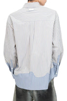Feng Chen Wang Striped Patchwork Long-Sleeve Shirt