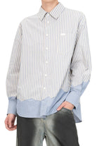 Feng Chen Wang Striped Patchwork Long-Sleeve Shirt