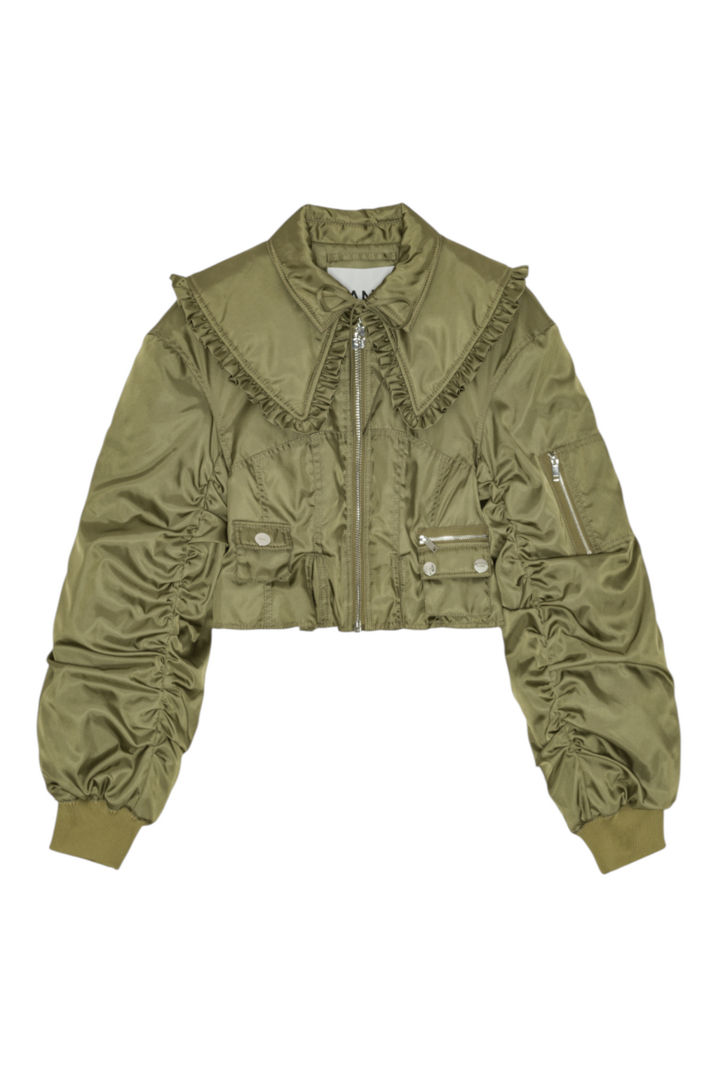 Ganni Duchesse Nylon Fitted Jacket
