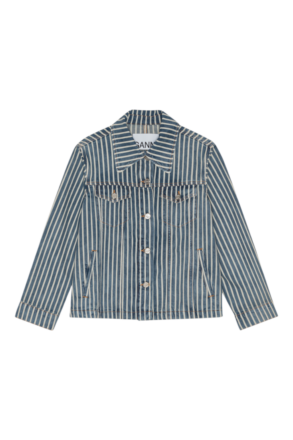 Ganni Light Stripe Denim Jacket