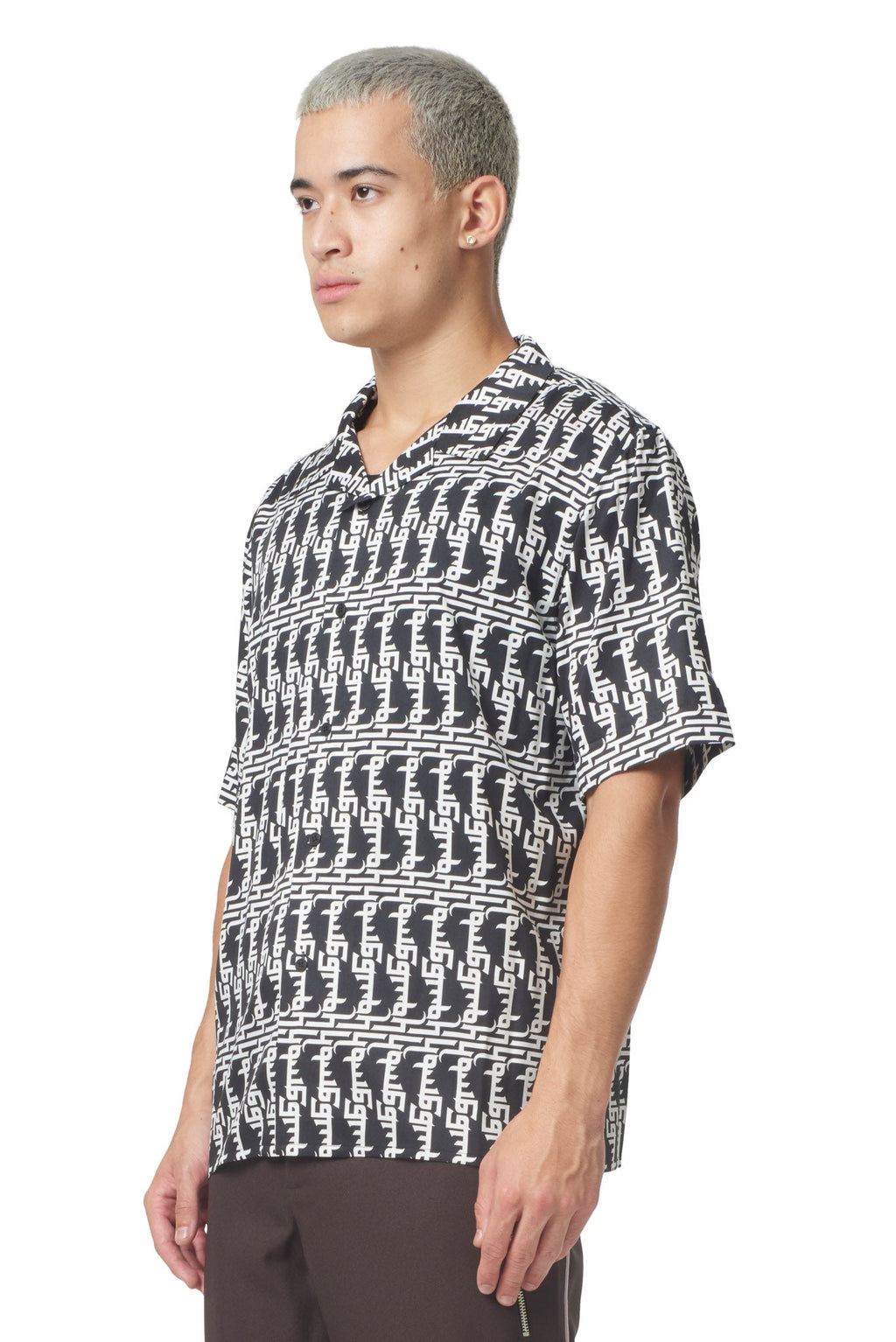 GmbH Luka Short Sleeve Bowling Shirt With Print