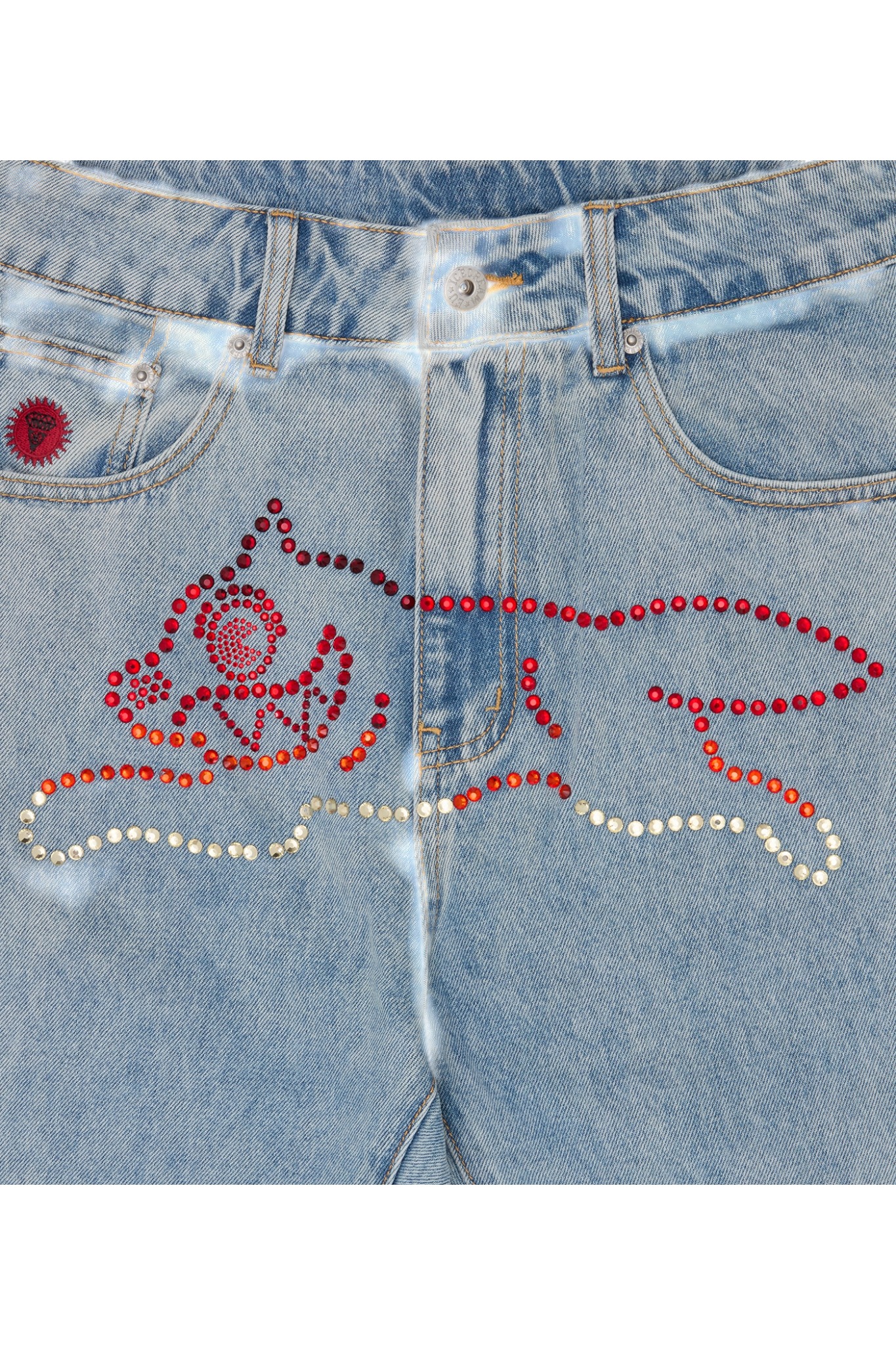 ICECREAM Crystal Running Dog Denim Pant