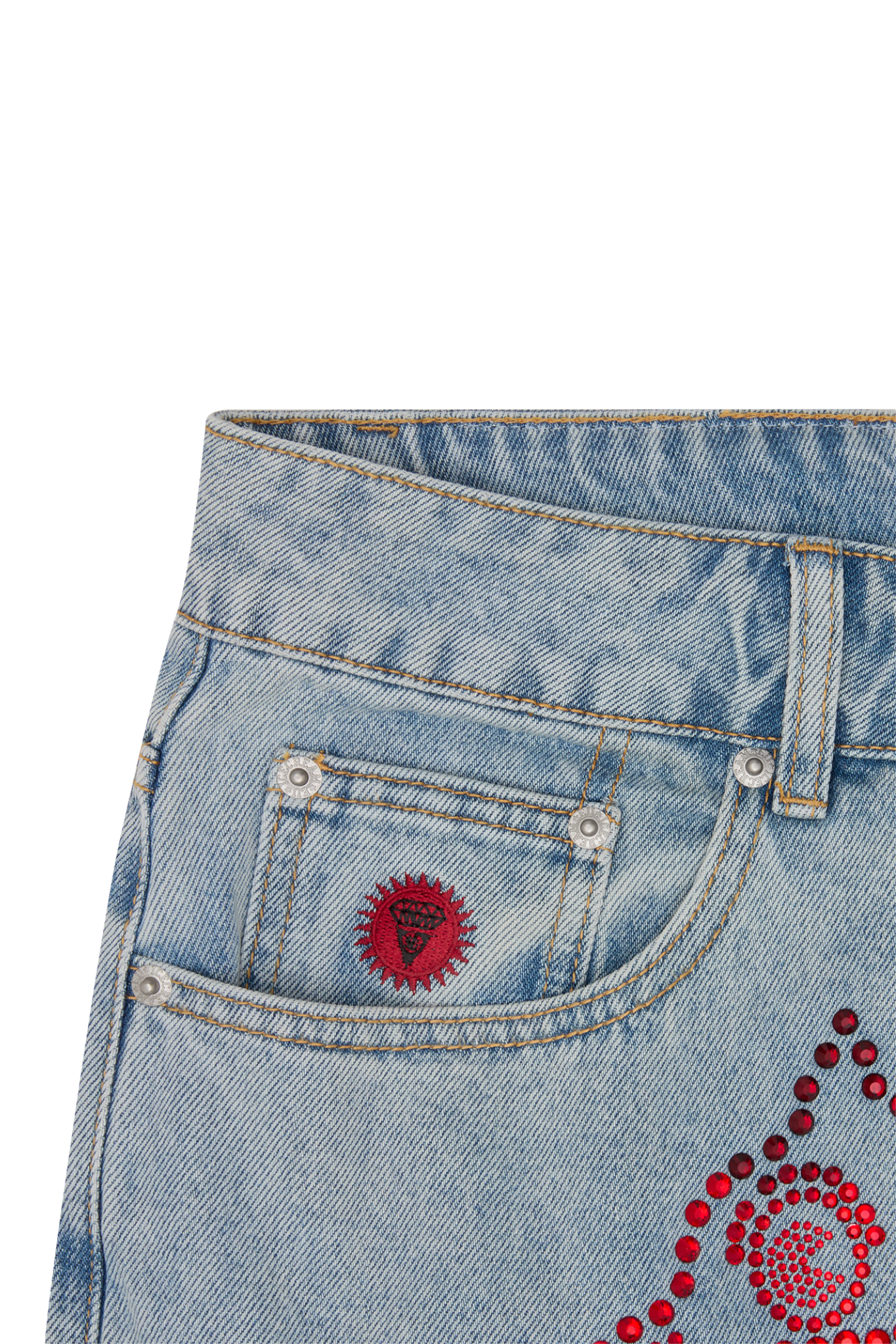 ICECREAM Crystal Running Dog Denim Pant