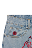 ICECREAM Crystal Running Dog Denim Pant