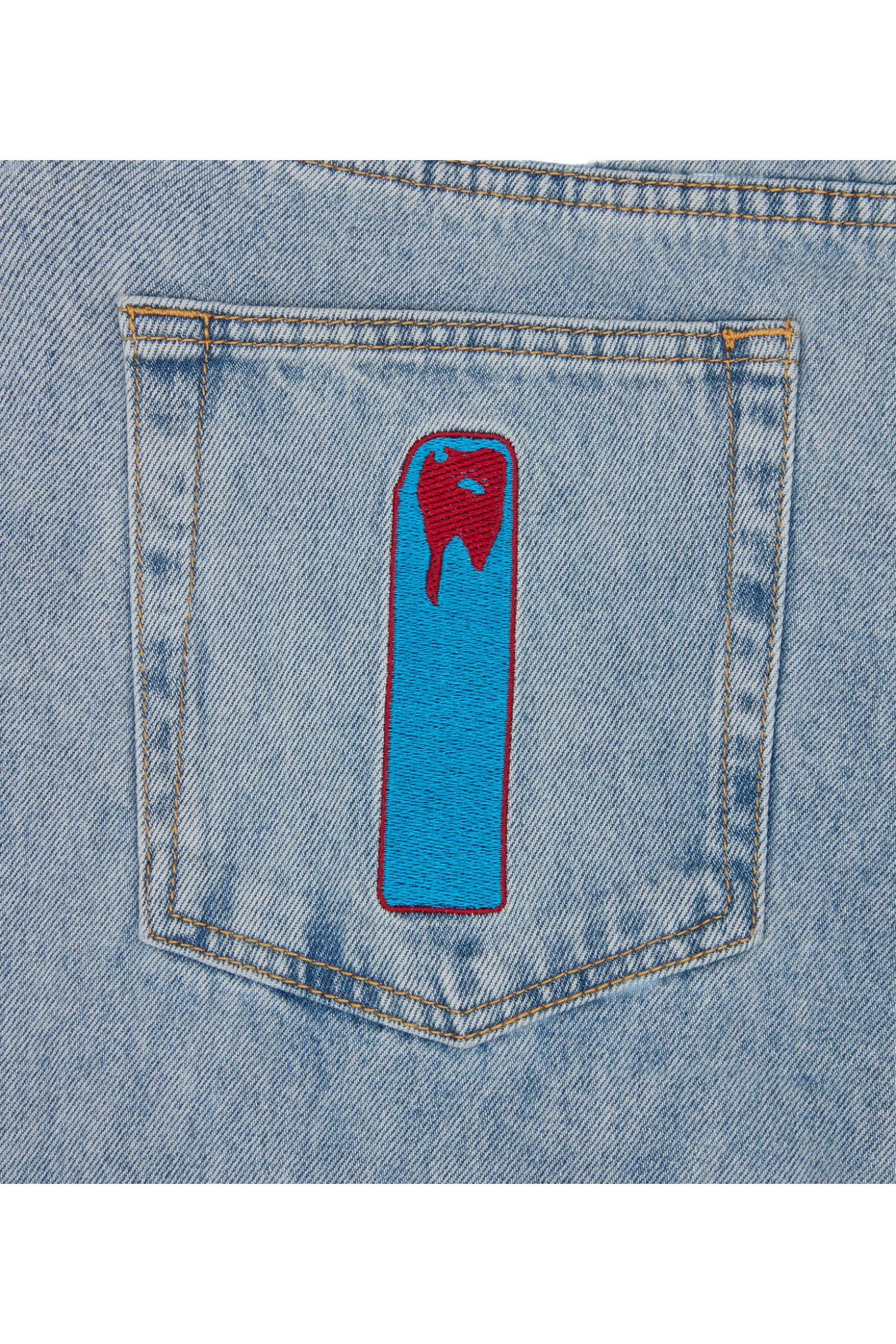 ICECREAM Crystal Running Dog Denim Pant
