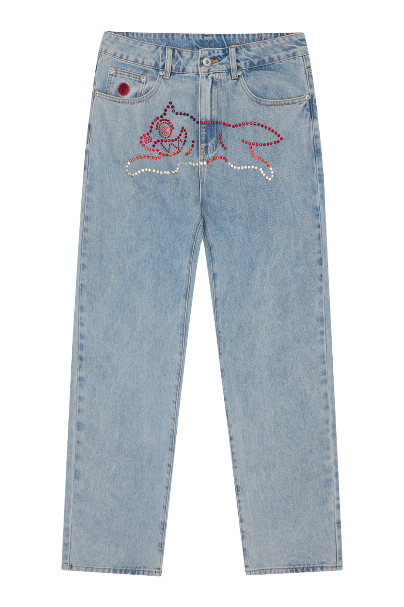 ICECREAM Crystal Running Dog Denim Pant