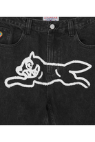 ICECREAM Spray Paint Running Dog Double Scoop Denim Pants