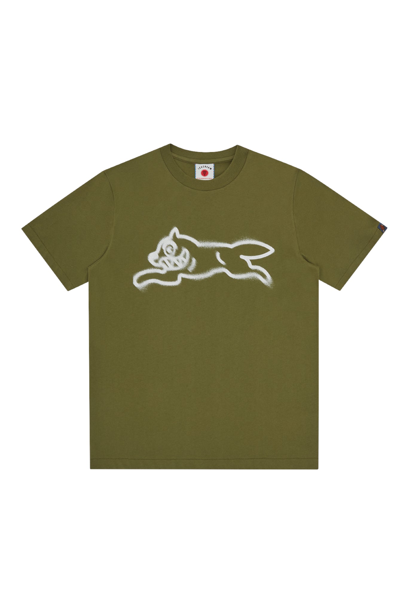 ICECREAM Spray Paint Running Dog T-Shirt