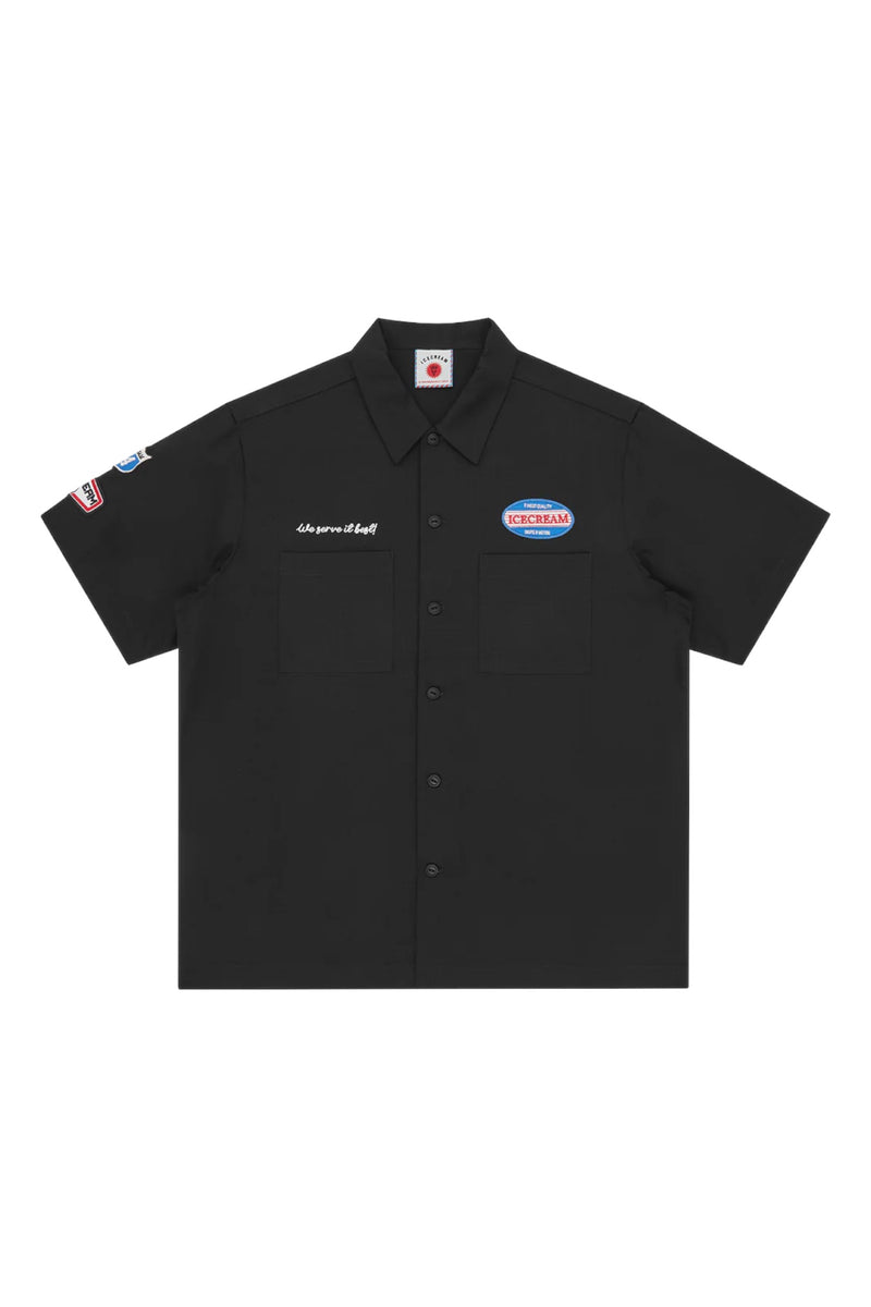 ICECREAM Short Sleeve Patch Work Shirt