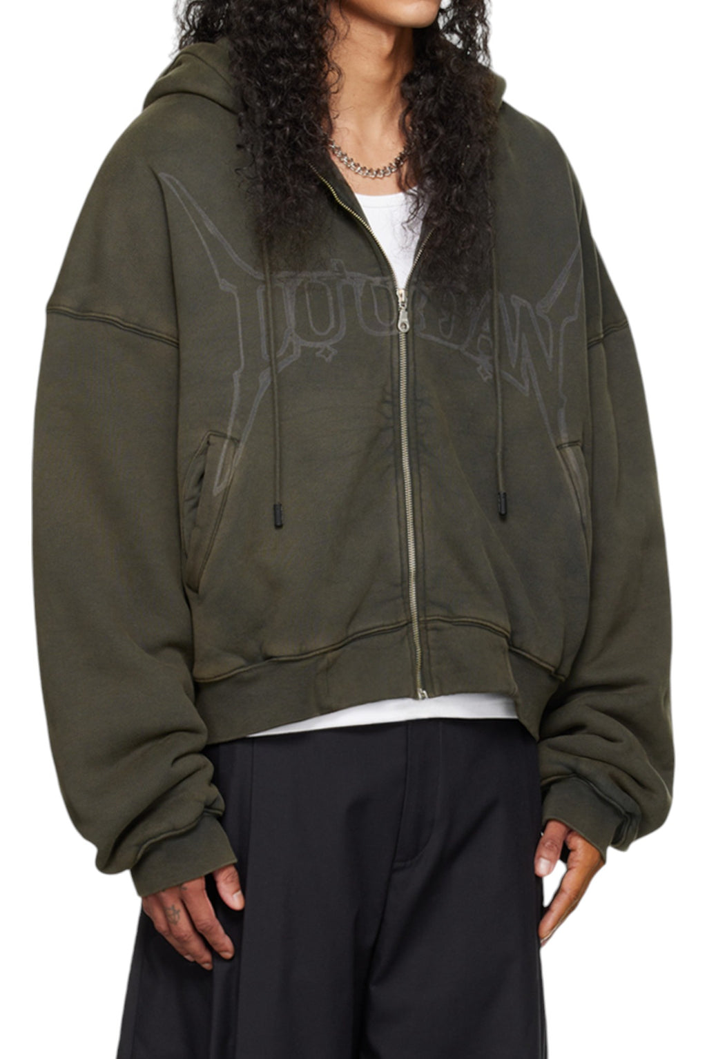 Lu'u Dan Washed Out Zip Up Hoodie