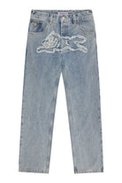 Icecream Applique Running Dog Double Scoop Denim Pants