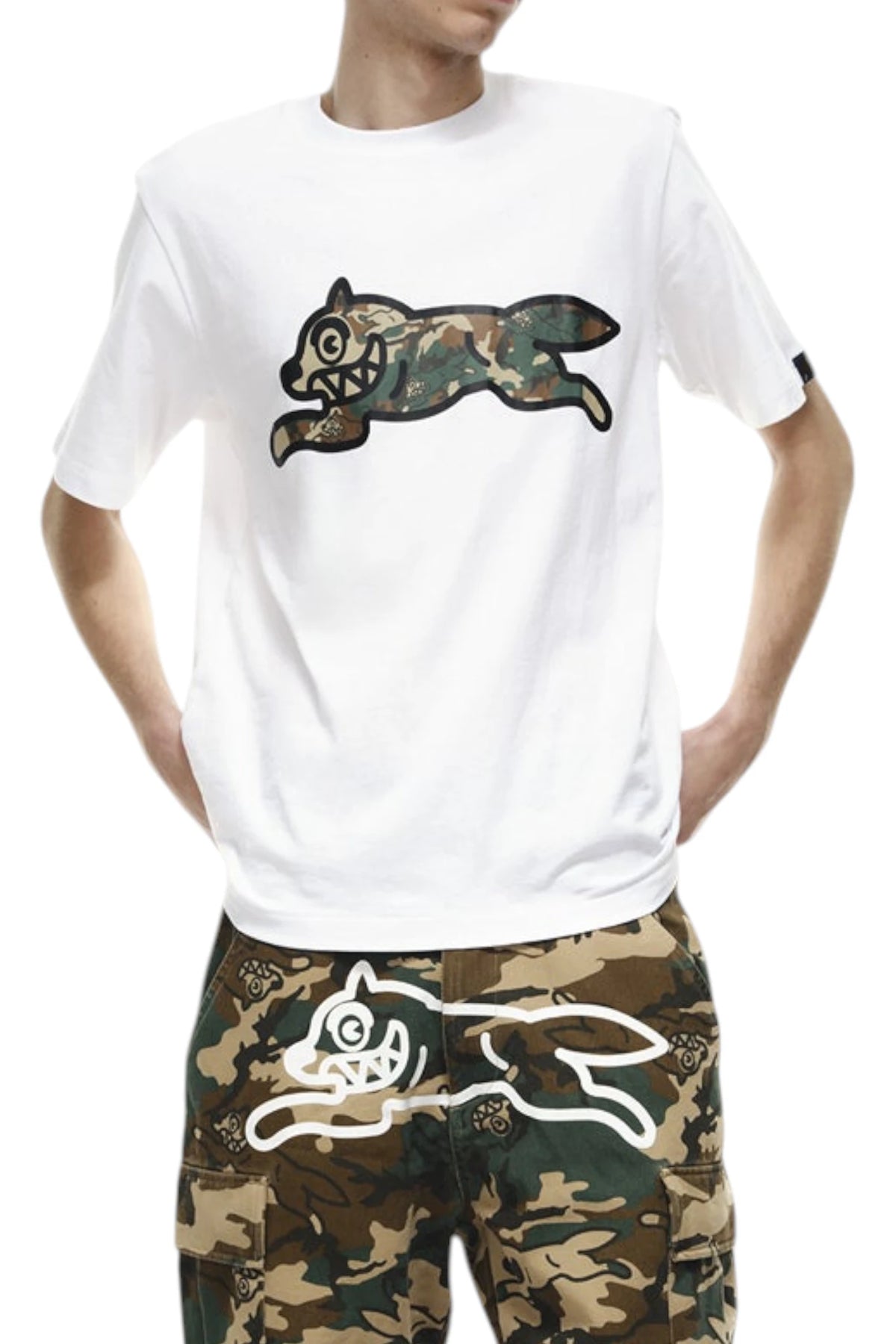 Icecream Camo Running Dog Woodland T-Shirt