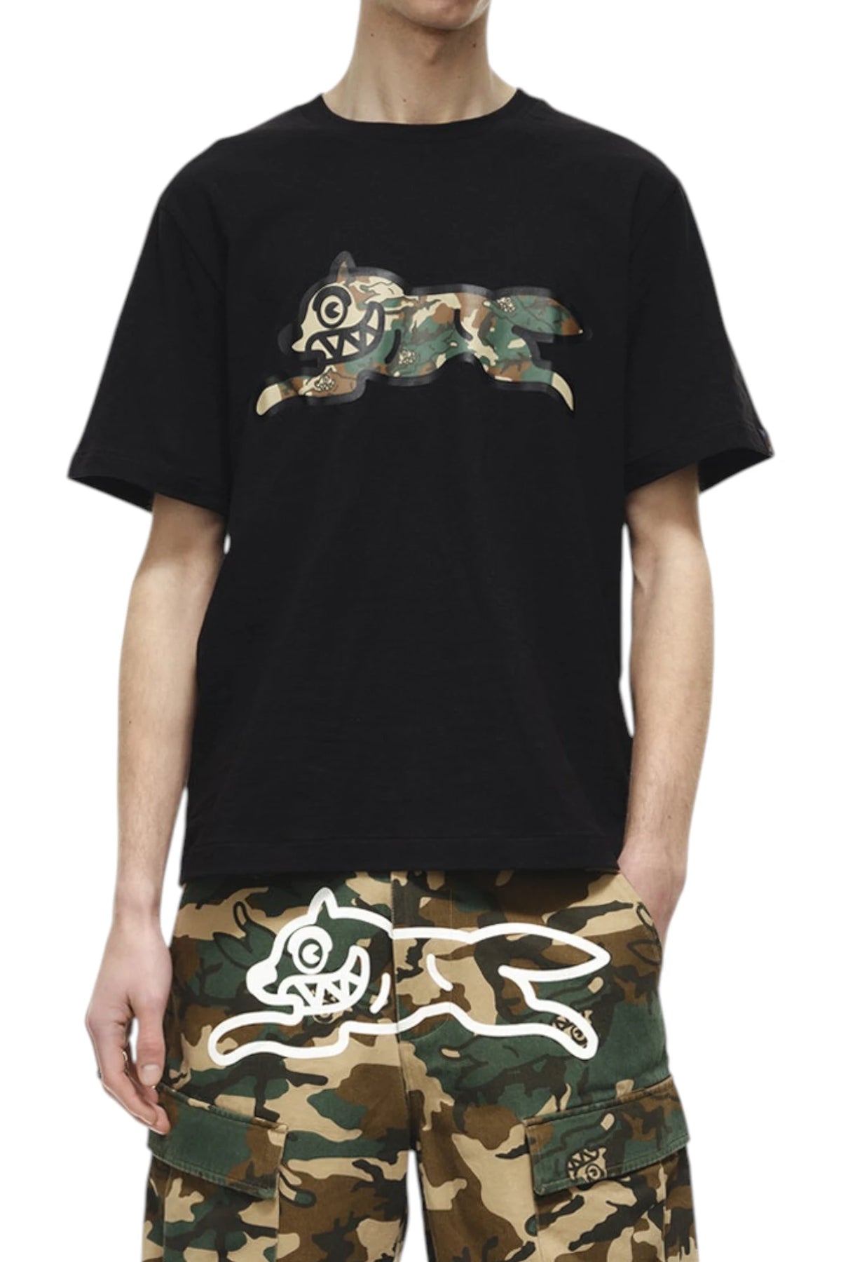 Icecream Camo Running Dog Woodland T-Shirt