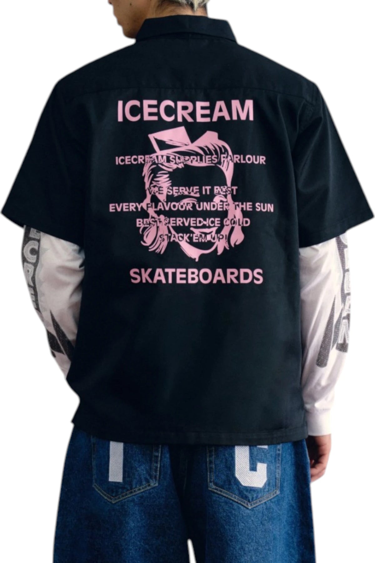 Icecream Waitress Quarter Zip Work Shirt