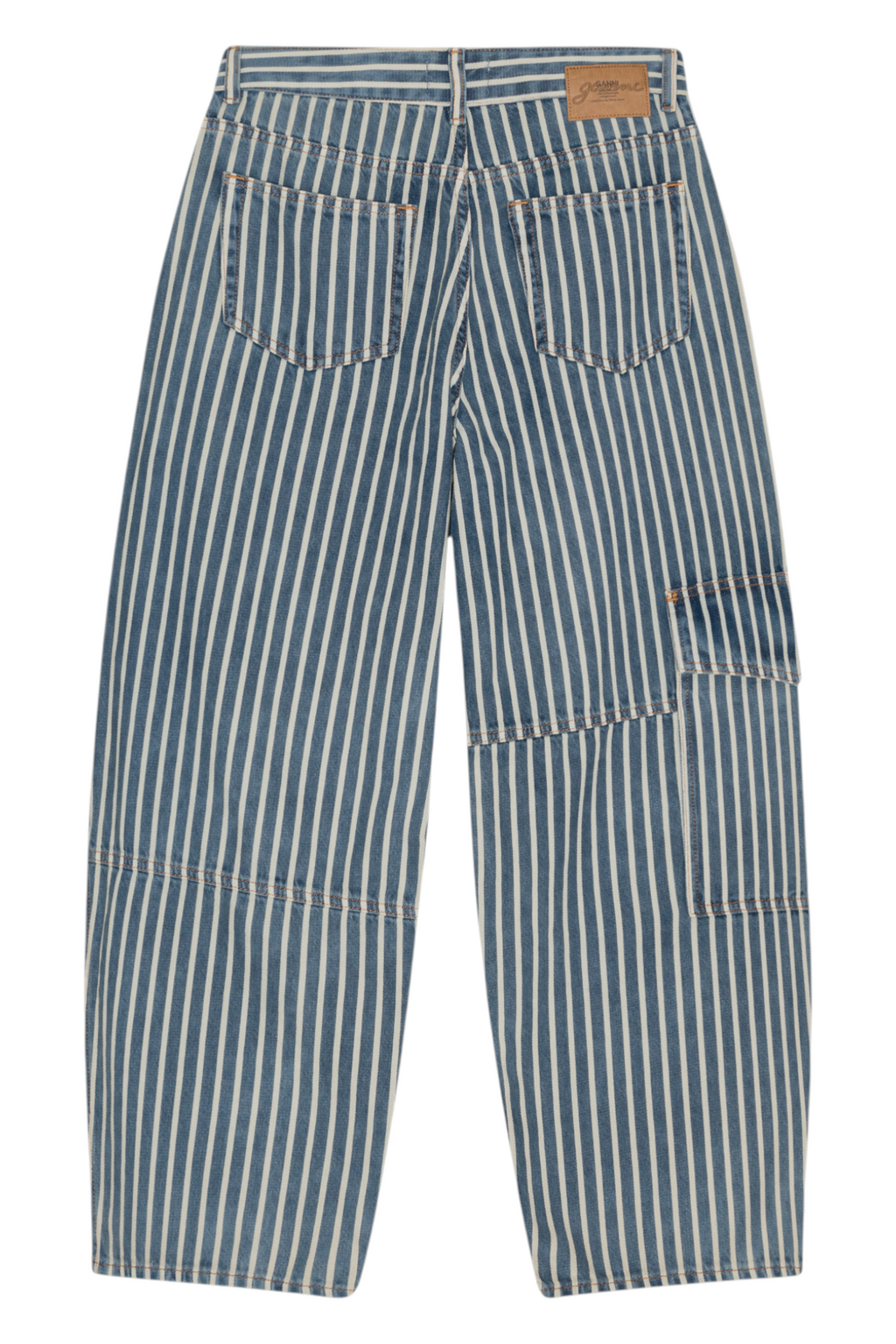 Ganni Light Stripe Denim Carpenter Jeans