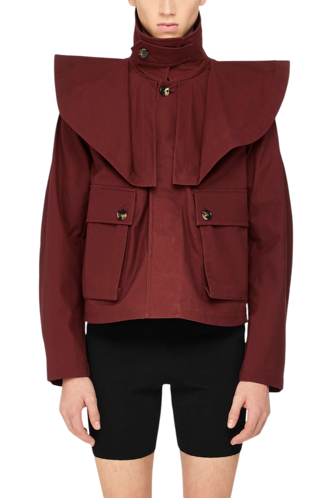 JW Anderson Oversized Collar Cropped Trench Jacket