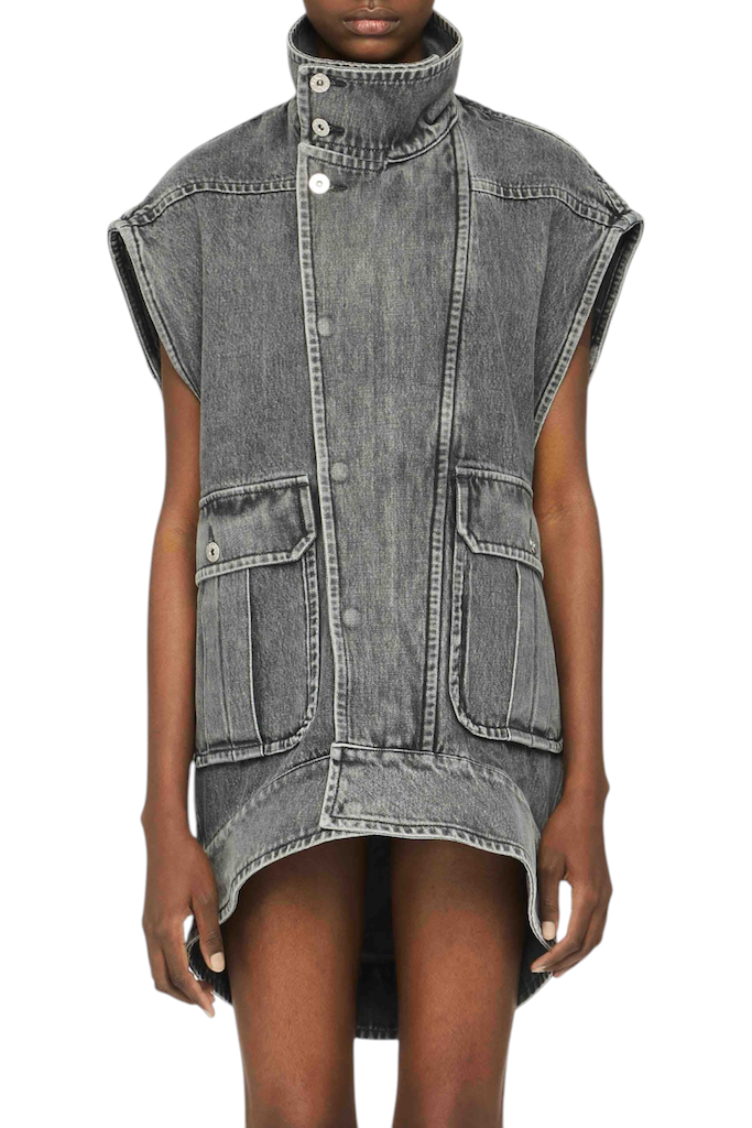 JW Anderson Oversized Sleeveless High Neck Jacket