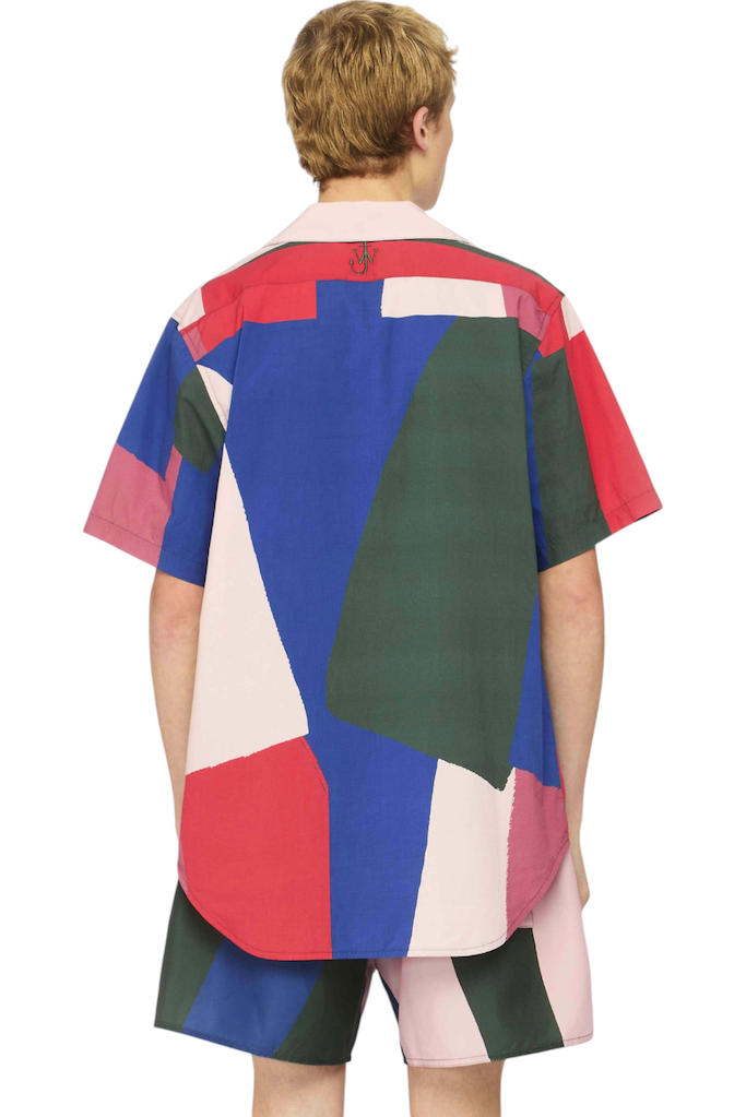 JW Anderson Zip Up Short Sleeve Printed Shirt