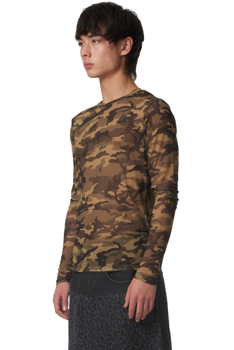 LU'U DAN Mesh Long Sleeve Top