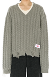 Charles Jeffrey Loverboy Label Cable Knitted Jumper