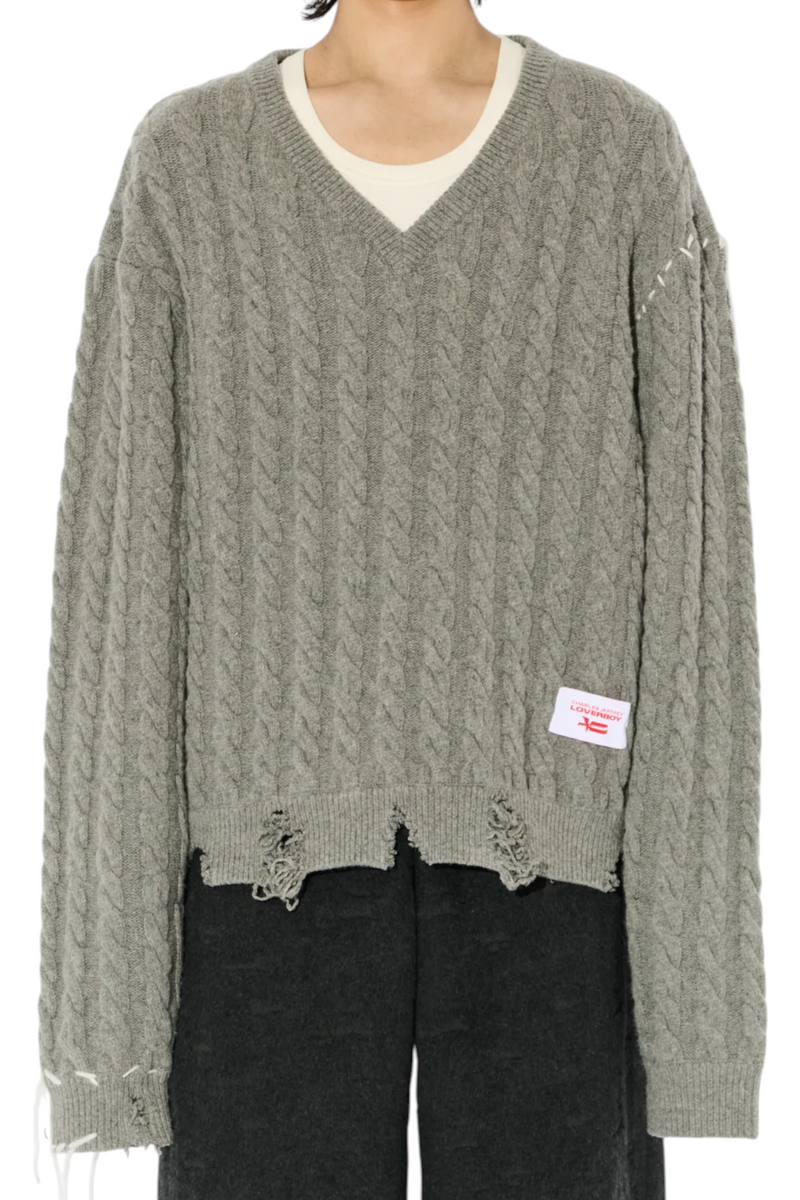 Charles Jeffrey Loverboy Label Cable Knitted Jumper