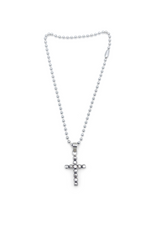 Martine Ali Silver Stone Cross Necklace