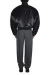 Mugler Black Satiny Bomber Jacket