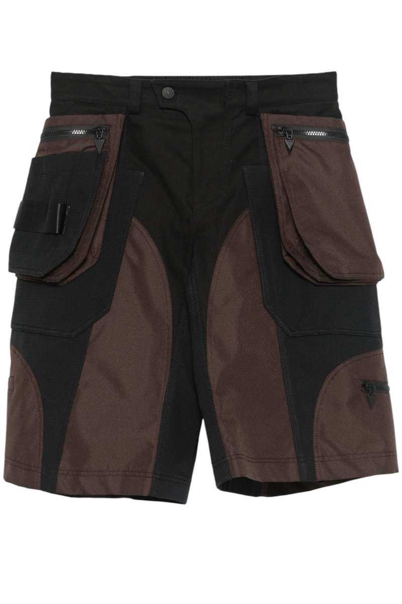 Mugler Black Technical Fabric Cargo Shorts