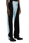 Mugler Blue Bi-Color Straight Leg Jeans