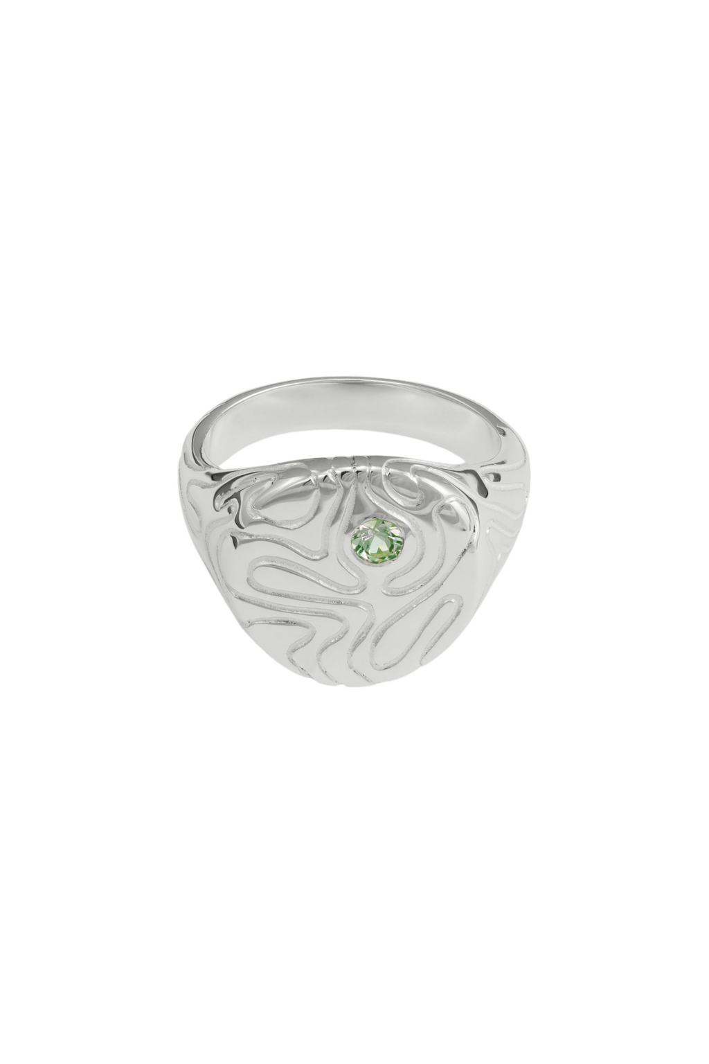 Octi Globe Signet Ring Green