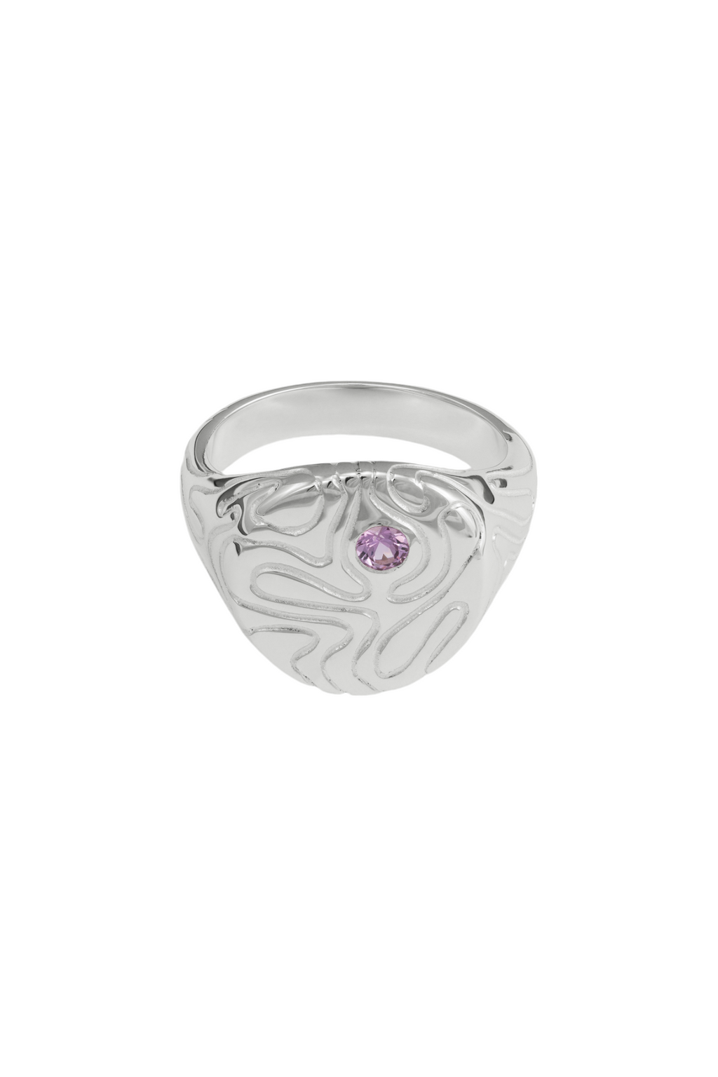 Octi Globe Signet Ring Purple