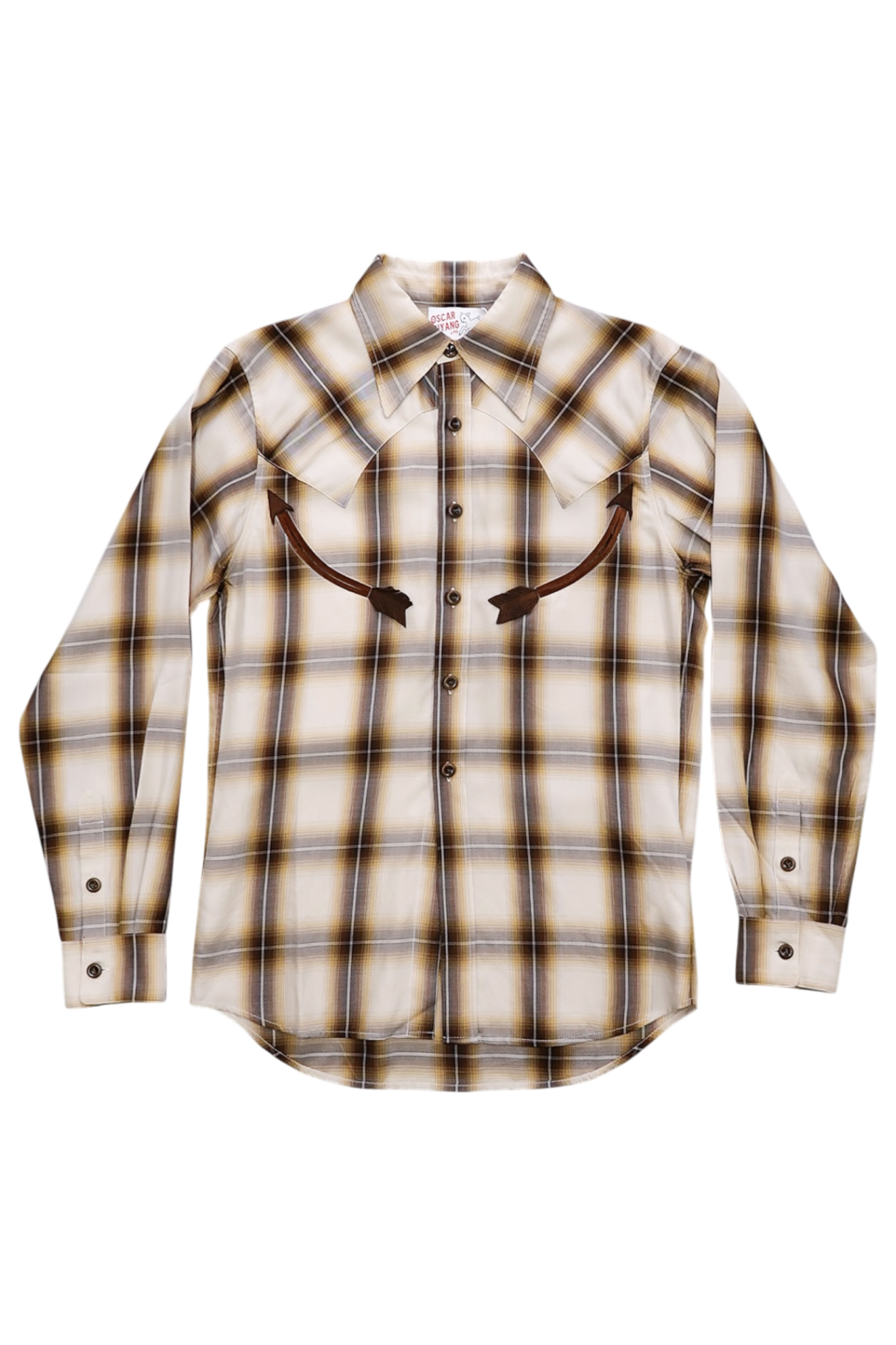 Oscar Ouyang Plaid Arrow Pocket Shirt