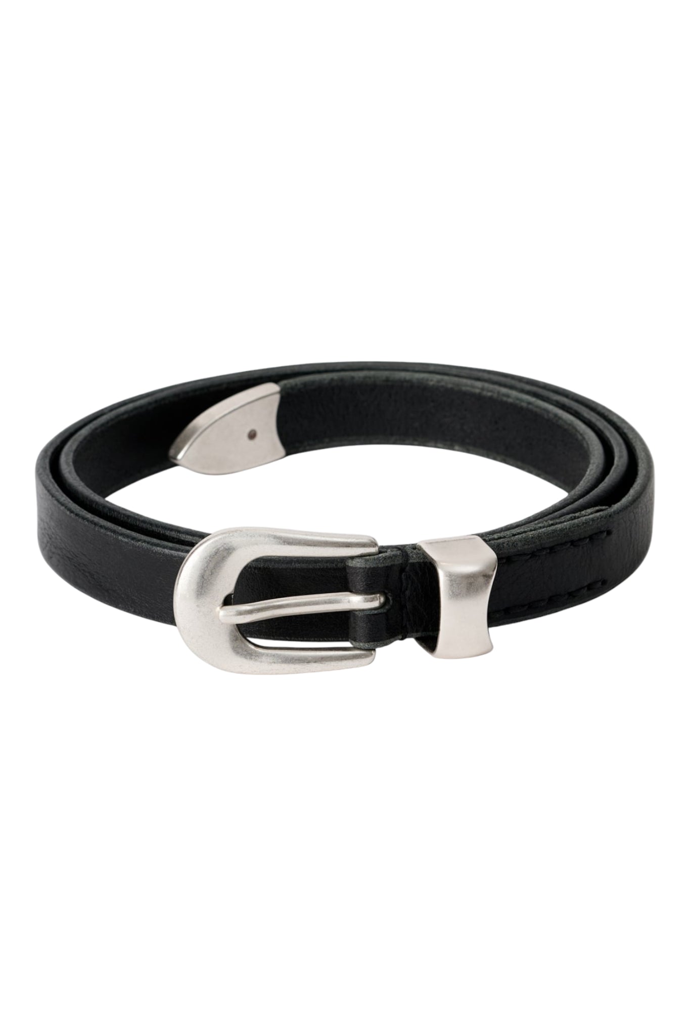 OUR LEGACY BELT 2 CM BLACK LEATHER 80 【公式通販】