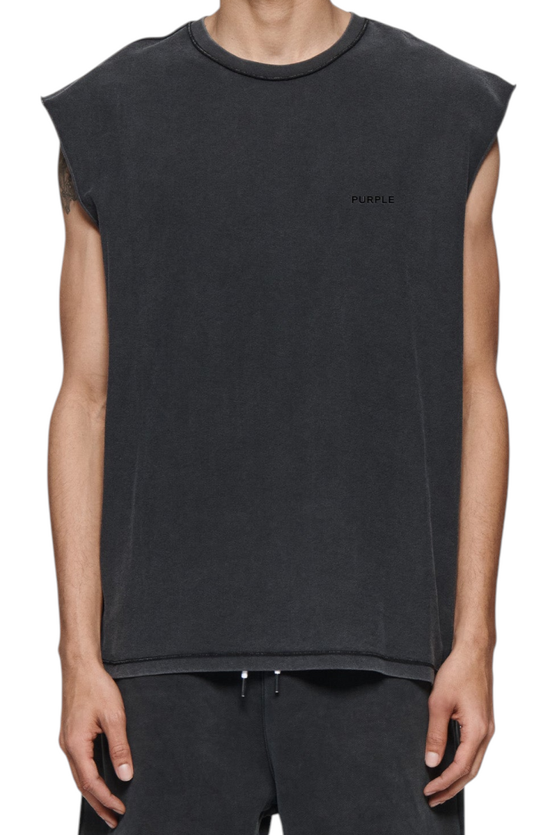 Purple Brand Textured Jersey Sleeveless