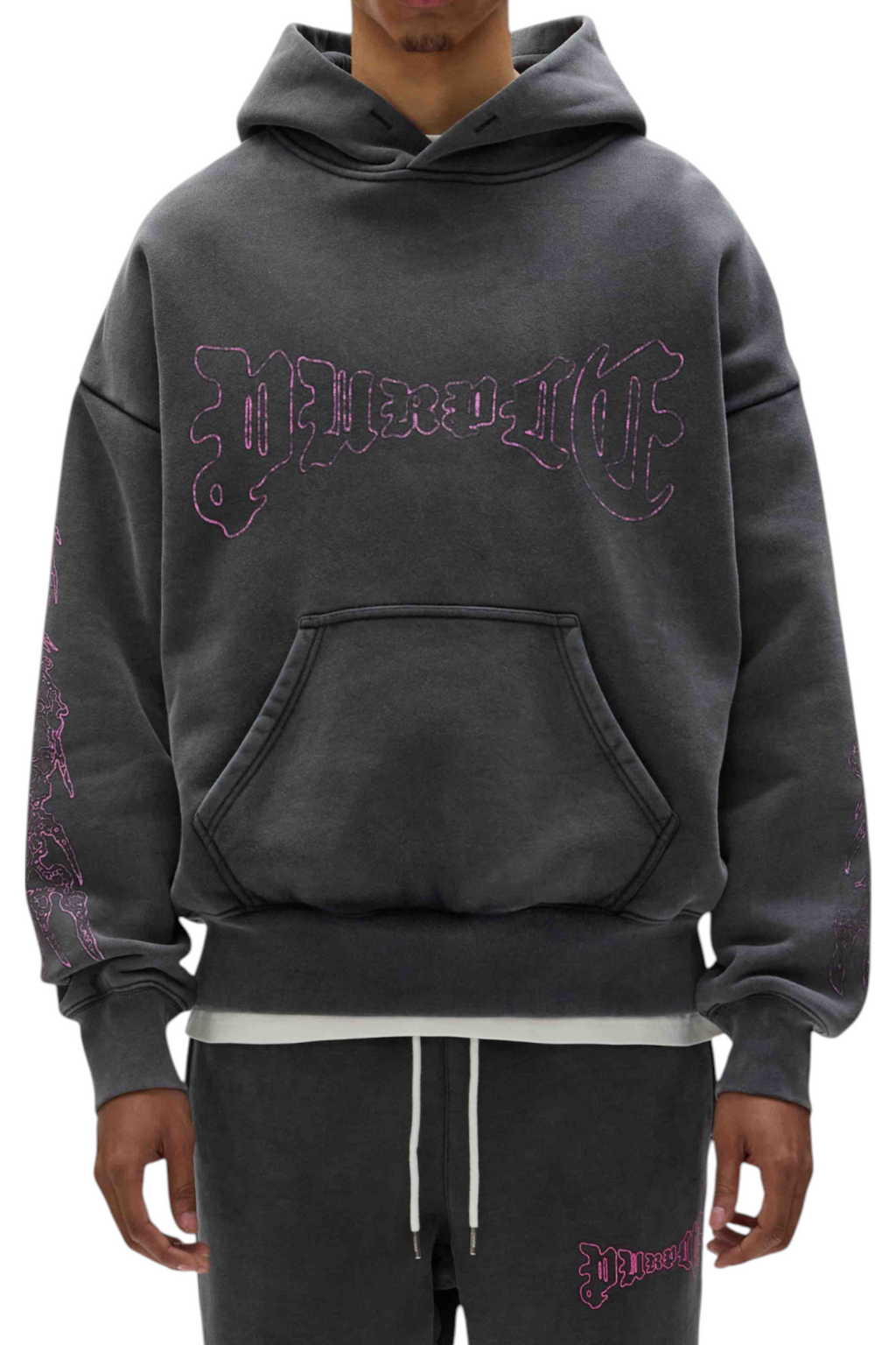 Purple Brand Arched Gothic Hoodie