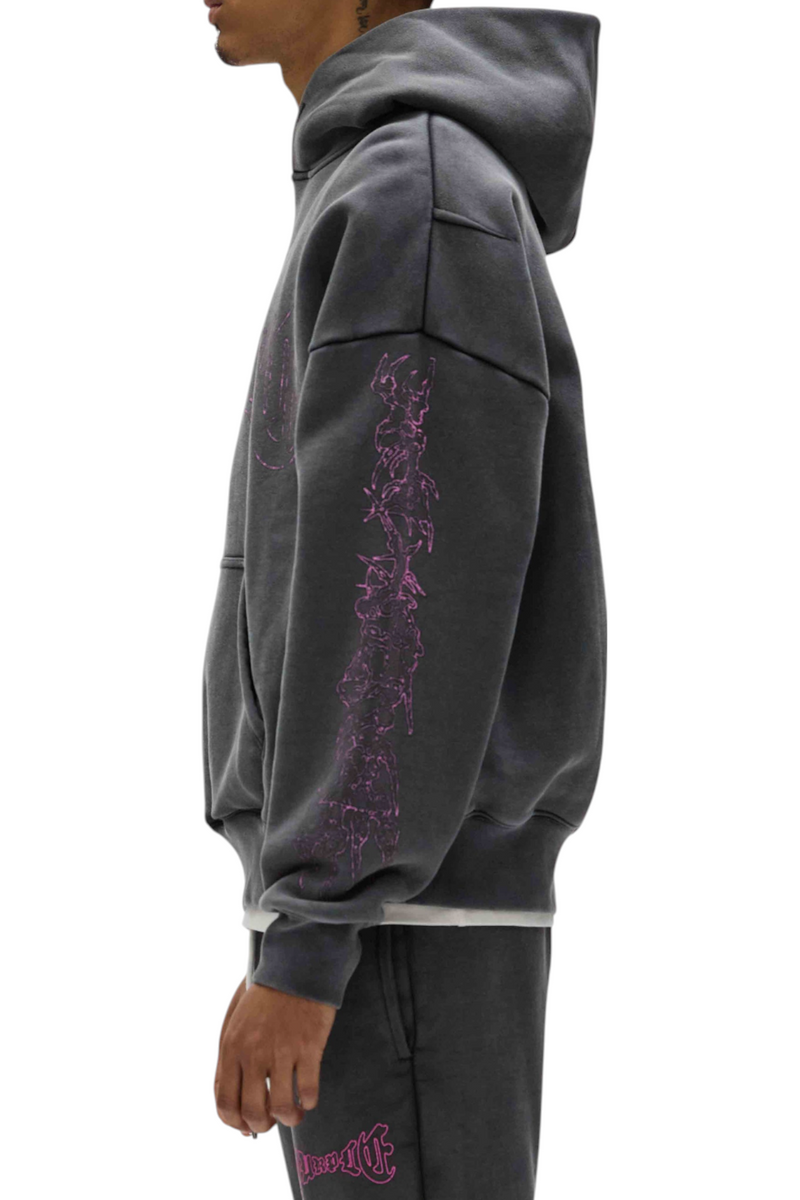 Purple Brand Arched Gothic Hoodie