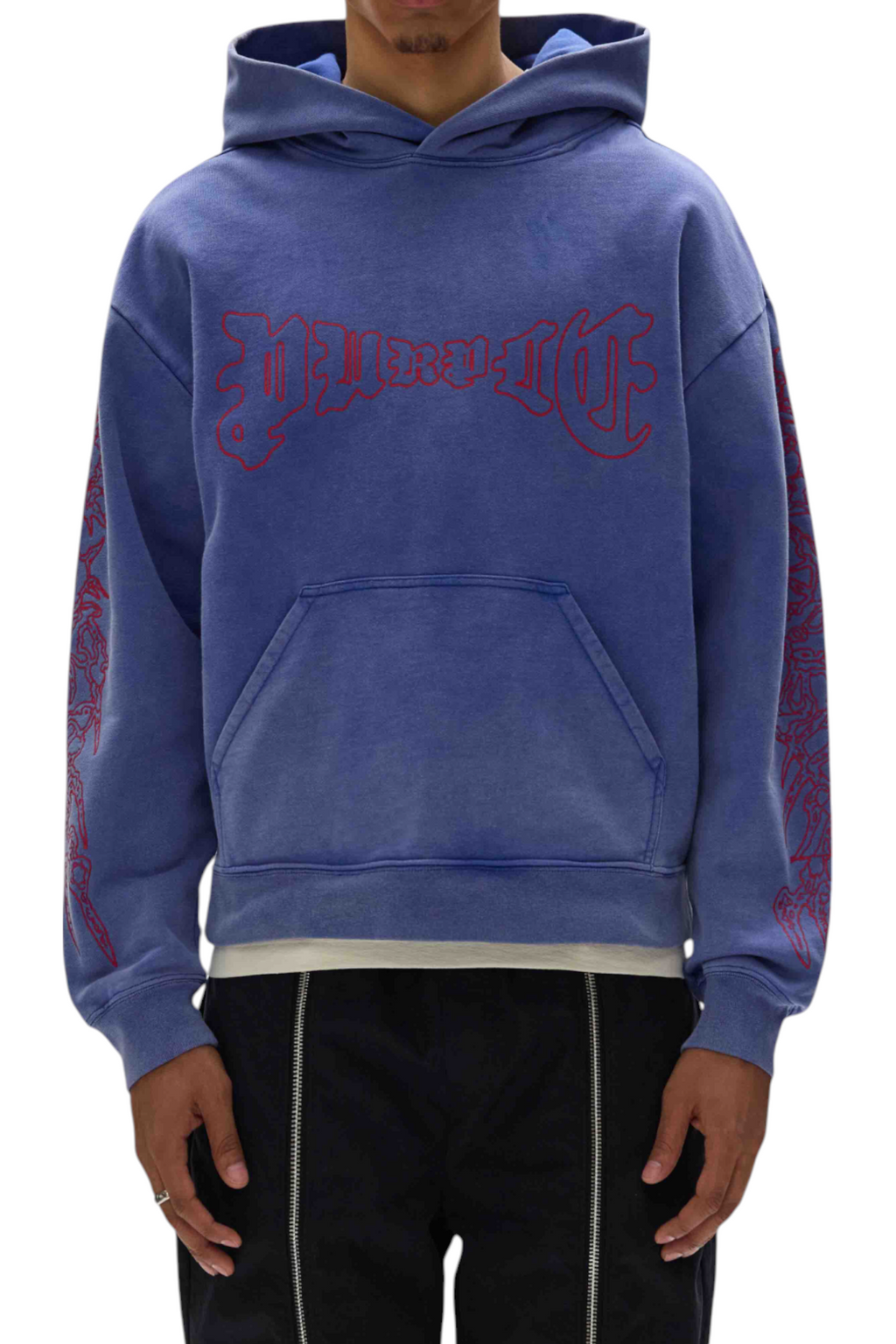 Purple Brand Arched Gothic Hoodie