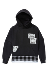 Paris Laundry Reconstructed Black Hoodie